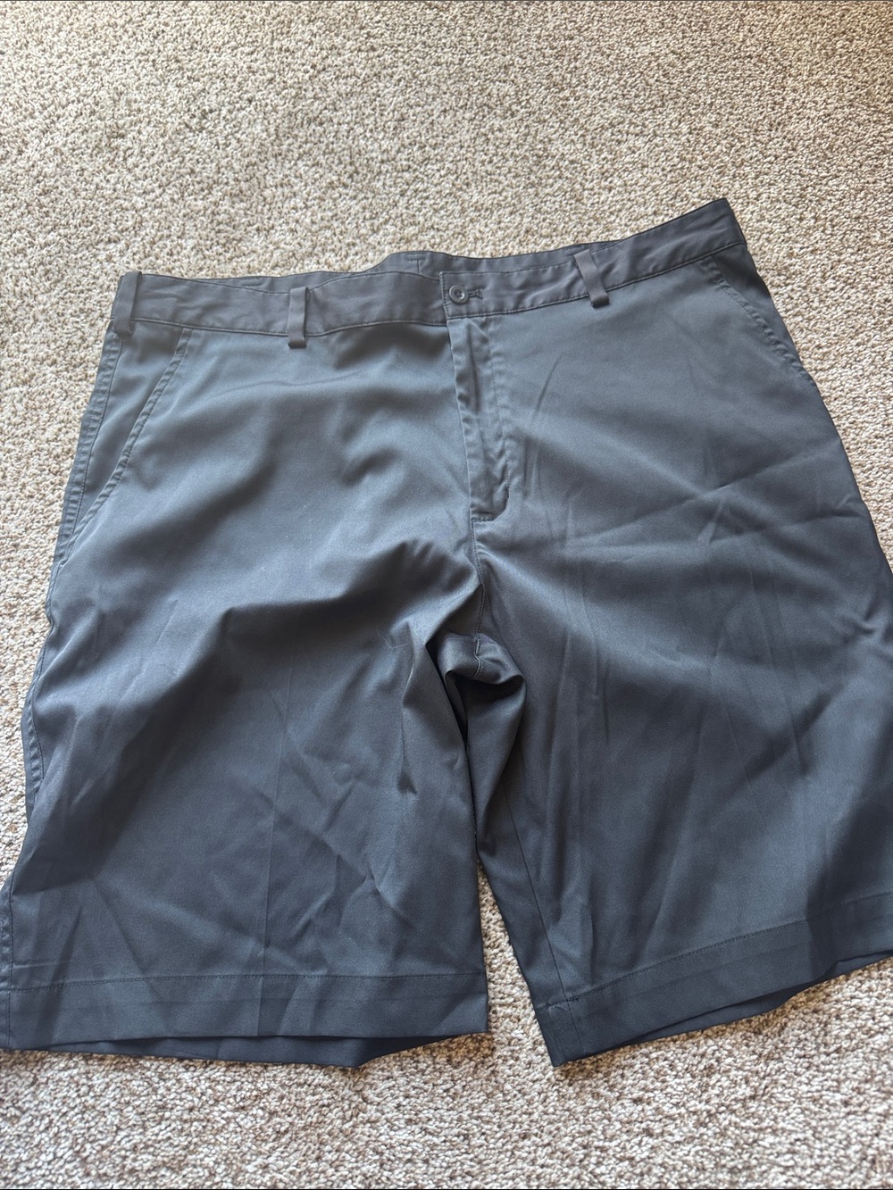 Nike Men's Black Flat Front Golf Shorts